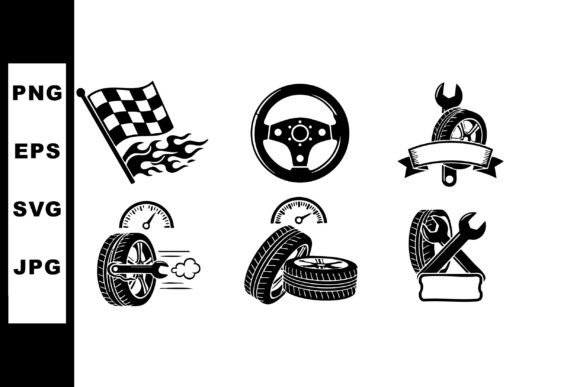 Download Racing Car Service Icons Set - Icon Collection