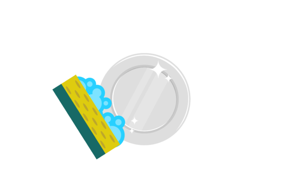 Download Cleanliness of Washing Dishes Flat Icon - Icon Collection