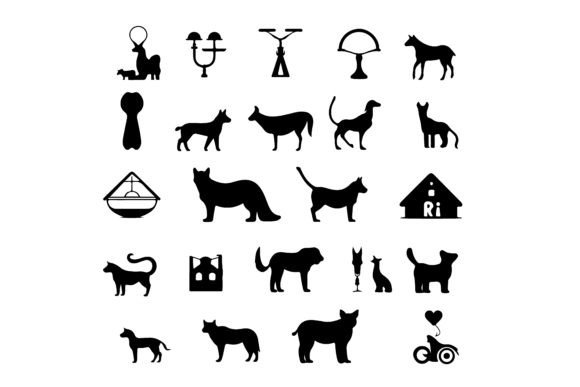Download Black Silhouette Veterinary Symbol Set - Symbol set Collection