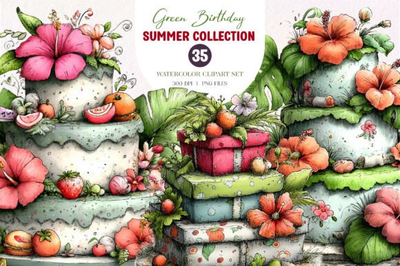 Download Tropical Lush Green Birthday Clipart - Lush Collection