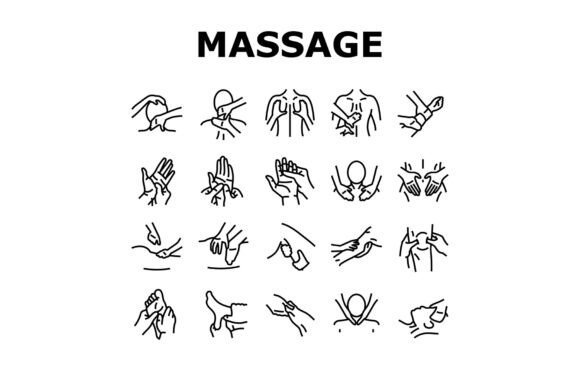 Download Massage Therapy Relaxation Icons Set - Icon Collection
