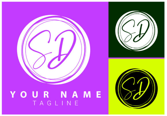 Download SD Initial Letter Signature Logo Design - Nature Collection