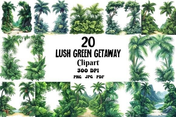 Download Lush Green Getaway Clipart Set - Lush Collection