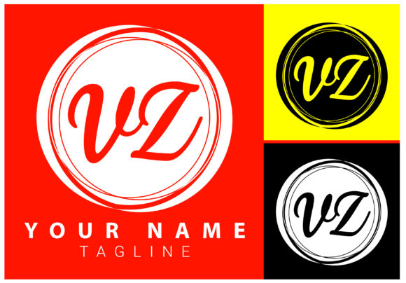 Download VZ Initial Letter Signature Logo Design - Nature Collection