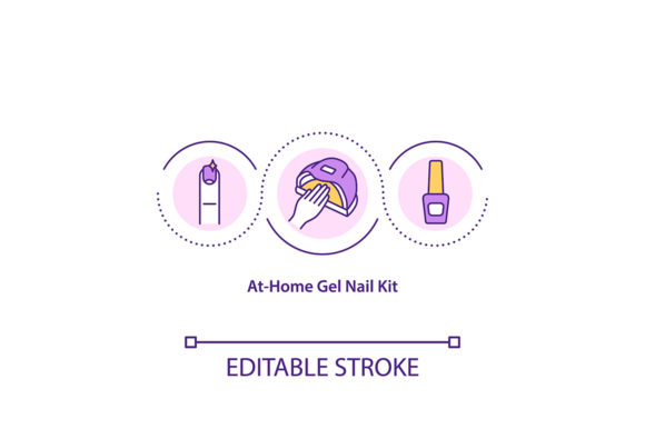 Download At-home Gel Nail Kit Concept Icon - Icon Collection